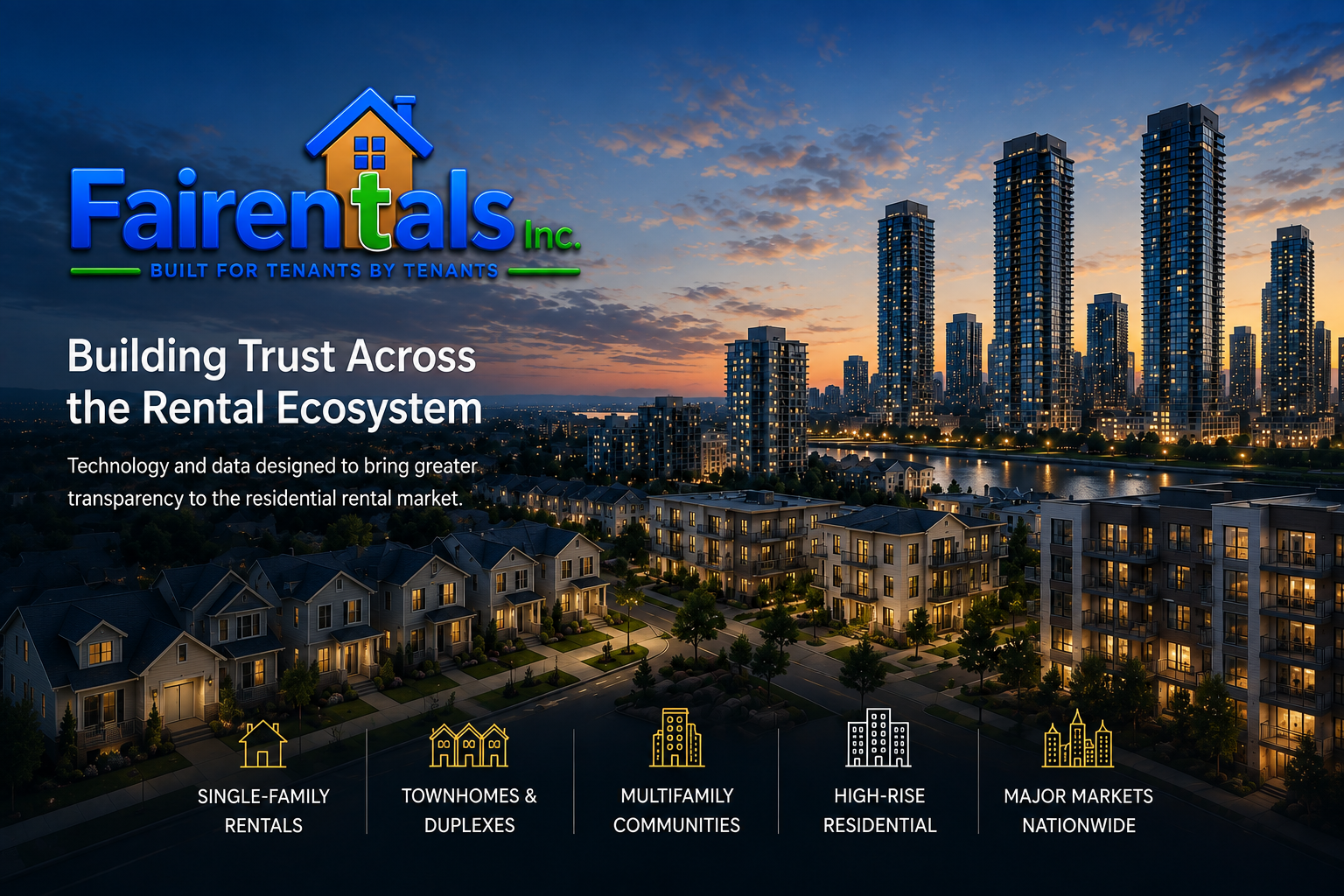 Fairentals corporate landing page